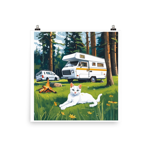 PugMug Custom White Companion Cat Poster