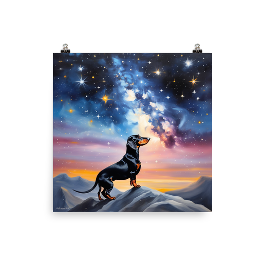 PugMug Custom Black Dachshund Poster