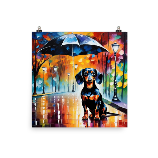 PugMug Custom Black Dachshund Poster