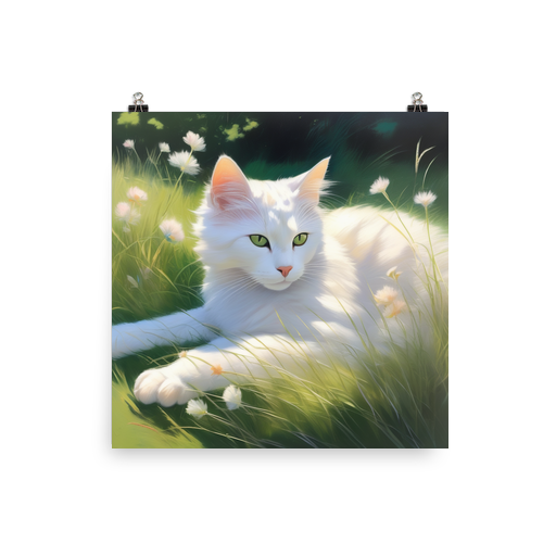 PugMug Custom White Companion Cat Poster