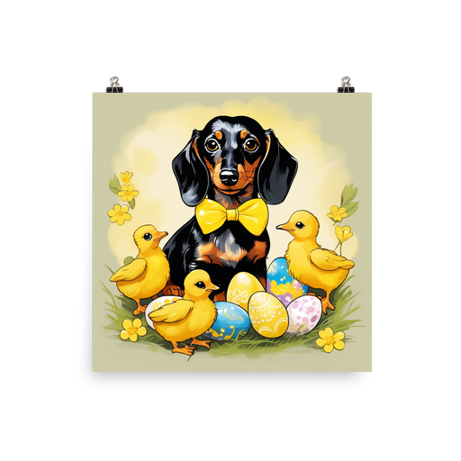 PugMug Custom Black Dachshund Poster