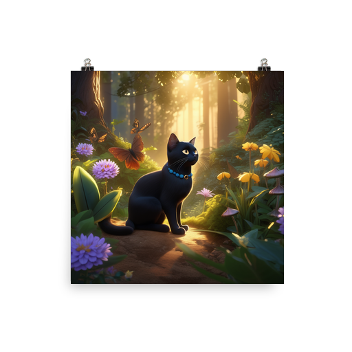 PugMug Custom Black Exotic Cat Poster