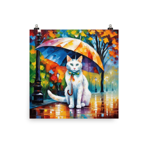 PugMug Custom White Companion Cat Poster