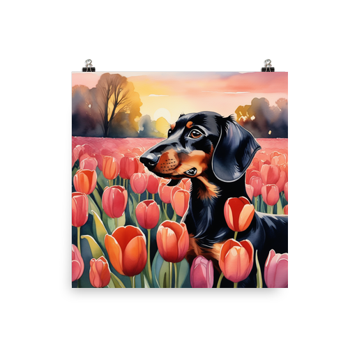 PugMug Custom Black Dachshund Poster