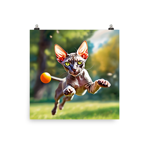 PugMug Custom Tabby Sphynx Cat Poster