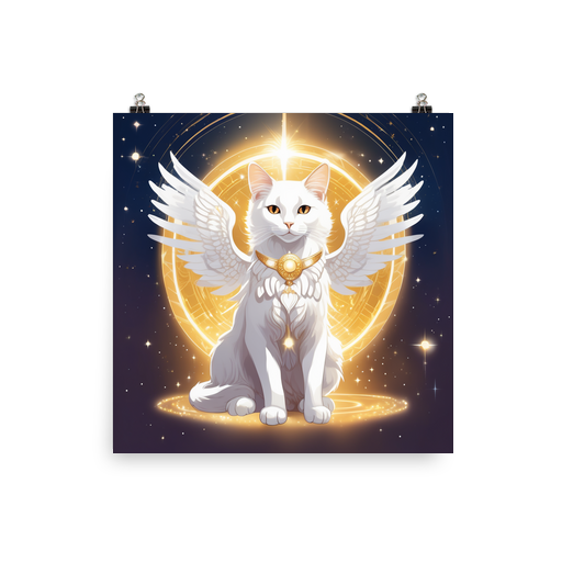 PugMug Custom White Companion Cat Poster