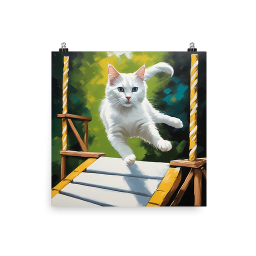 PugMug Custom White Companion Cat Poster