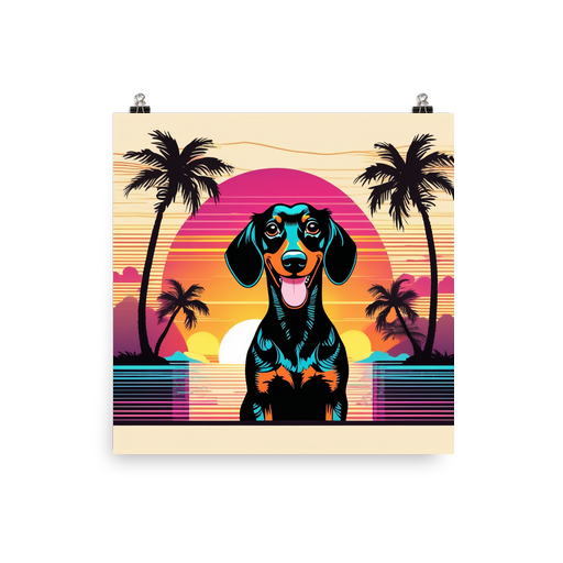 PugMug Custom Black Dachshund Poster