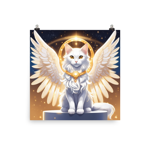 PugMug Custom White Companion Cat Poster