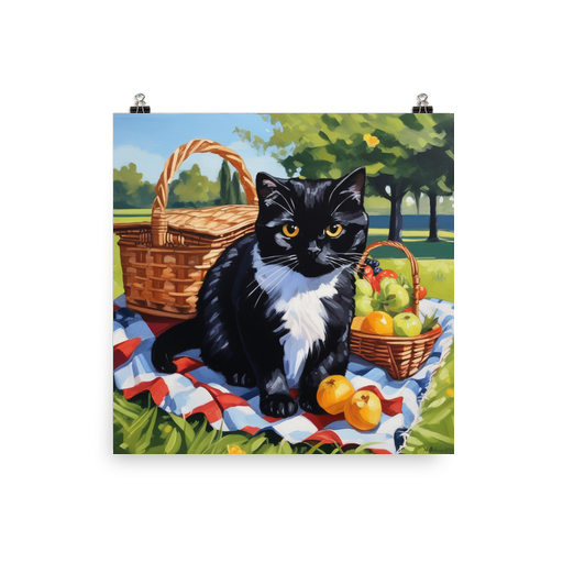 PugMug Custom Black Scottish Fold Cat Poster