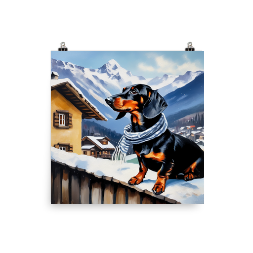 PugMug Custom Black Dachshund Poster