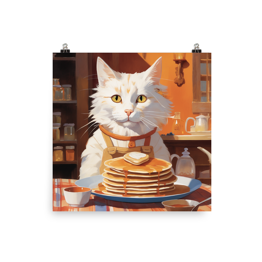 PugMug Custom White Companion Cat Poster