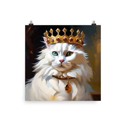 PugMug Custom White Companion Cat Poster