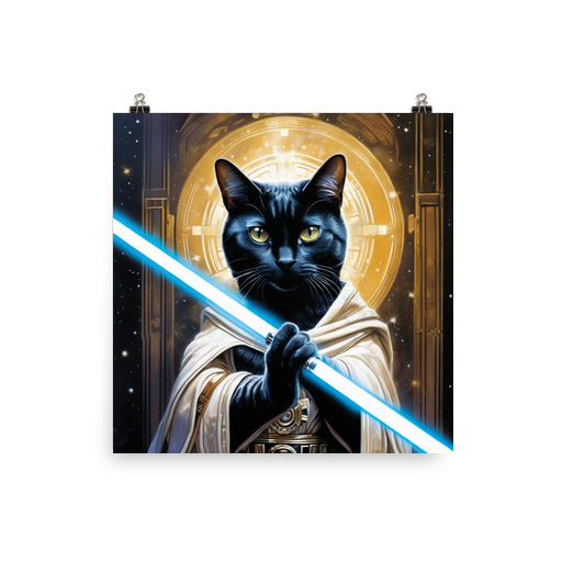 PugMug Custom Black American Shorthair Cat Poster