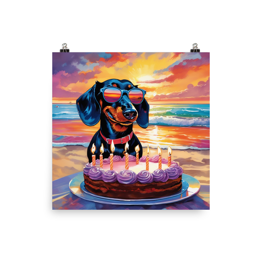 PugMug Custom Black Dachshund Poster