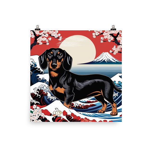 PugMug Custom Black Dachshund Poster