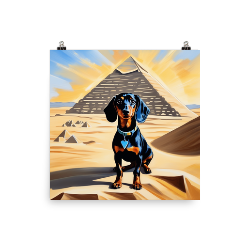 PugMug Custom Black Dachshund Poster