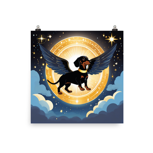 PugMug Custom Black Dachshund Poster