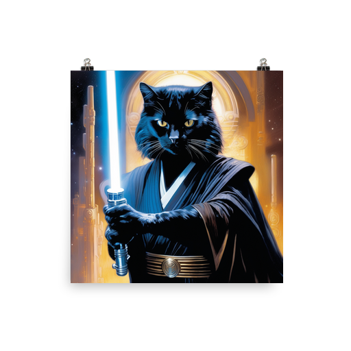 PugMug Custom Black Exotic Cat Poster