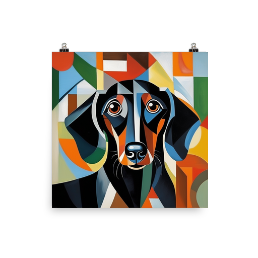 PugMug Custom Black Dachshund Poster