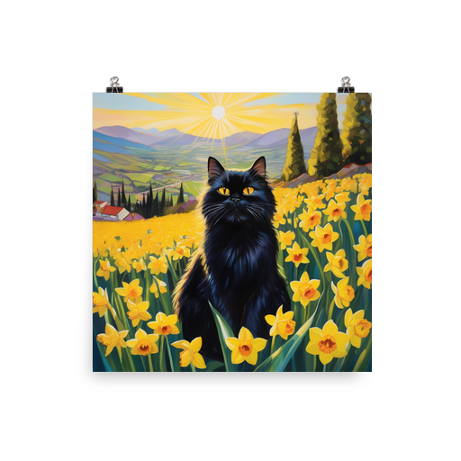 PugMug Custom Black Persian Cat Poster