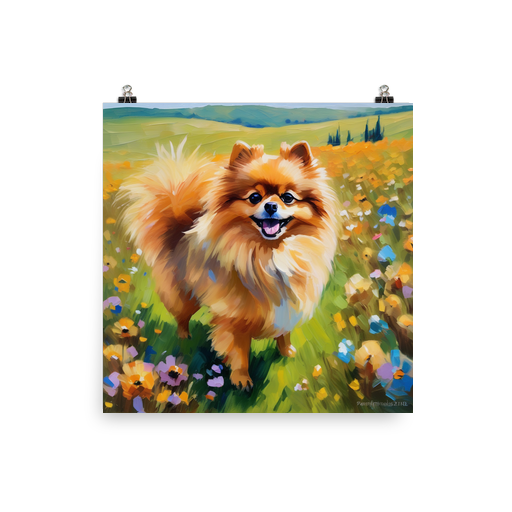 PugMug Custom Tan Pomeranian Poster