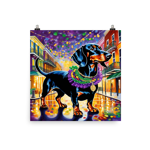 PugMug Custom Black Dachshund Poster