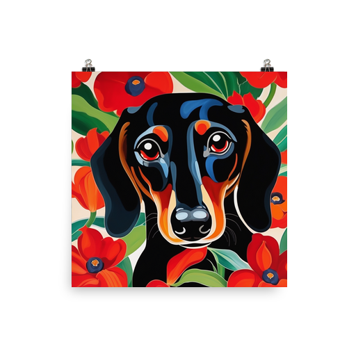 PugMug Custom Black Dachshund Poster