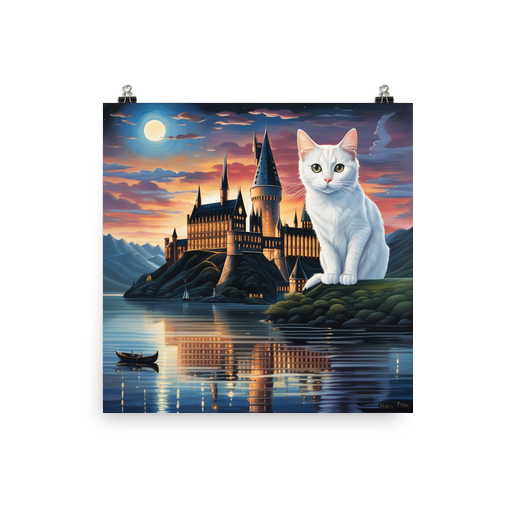 PugMug Custom White Companion Cat Poster
