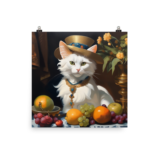 PugMug Custom White Exotic Cat Poster