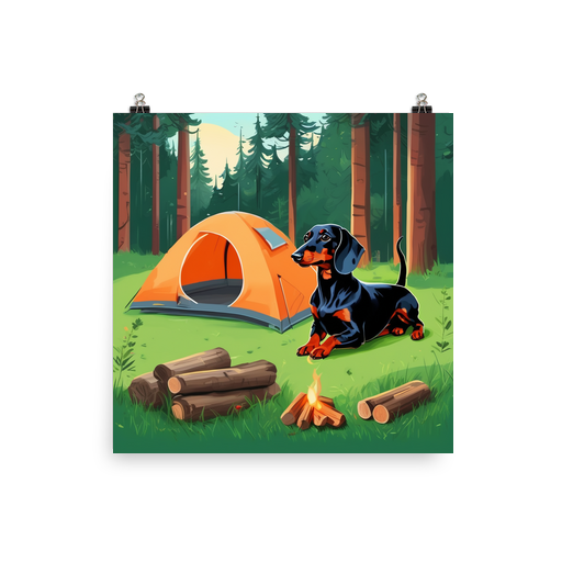 PugMug Custom Black Dachshund Poster