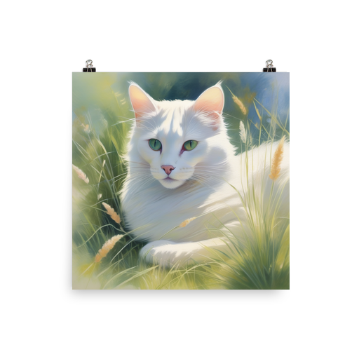 PugMug Custom White Exotic Cat Poster