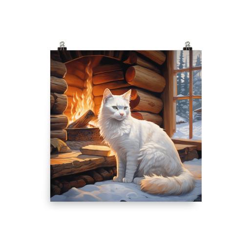 PugMug Custom White Companion Cat Poster