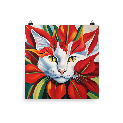 PugMug Custom White Companion Cat Poster