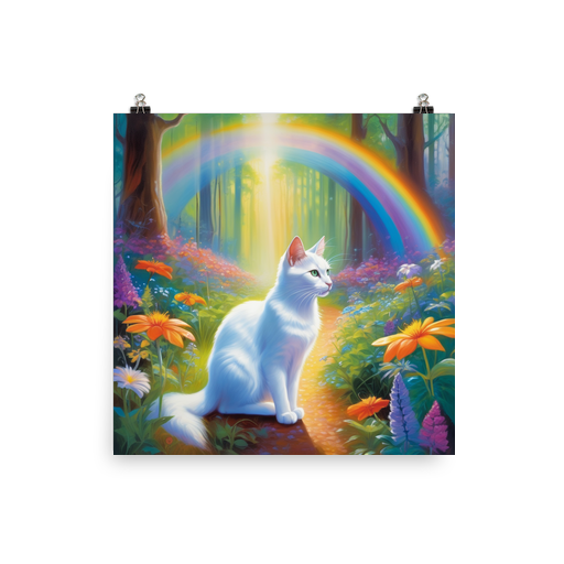 PugMug Custom White Companion Cat Poster