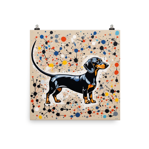 PugMug Custom Black Dachshund Poster
