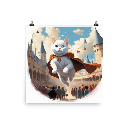 PugMug Custom White Companion Cat Poster