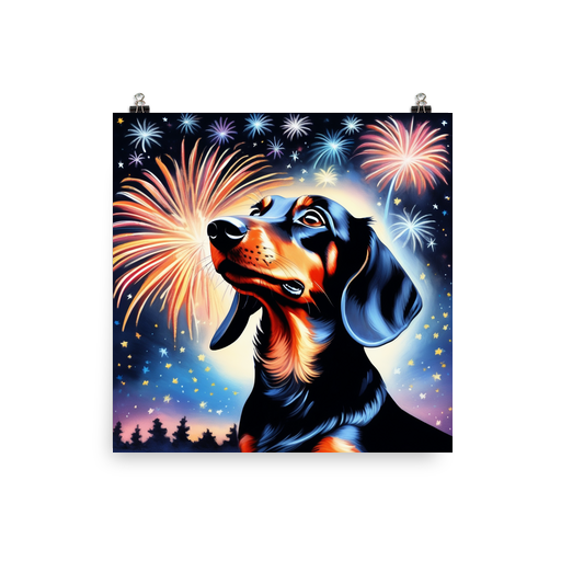 PugMug Custom Black Dachshund Poster