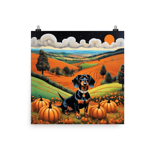 PugMug Custom Black Dachshund Poster