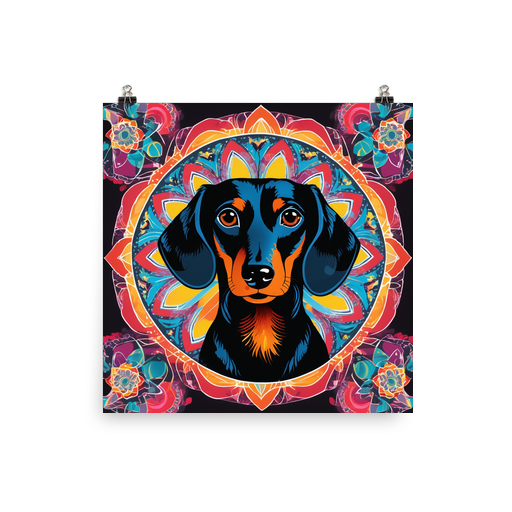 PugMug Custom Black Dachshund Poster