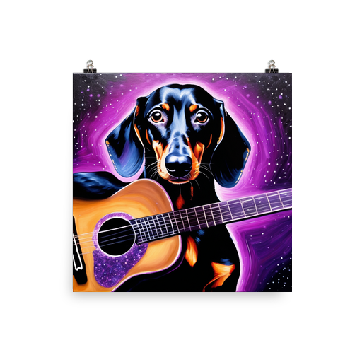 PugMug Custom Black Dachshund Poster