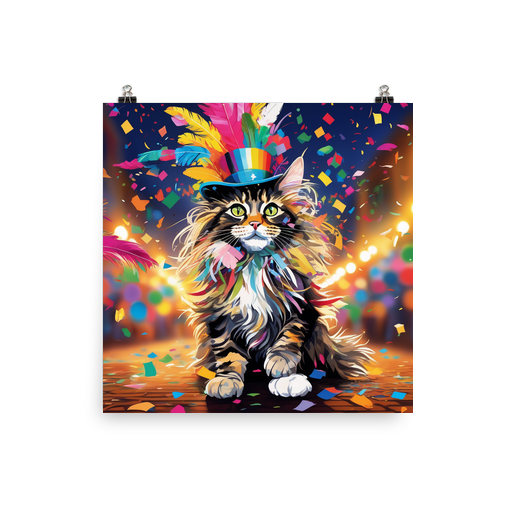 PugMug Custom Tabby Maine Coon Cat Poster