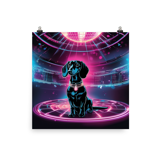 PugMug Custom Black Dachshund Poster