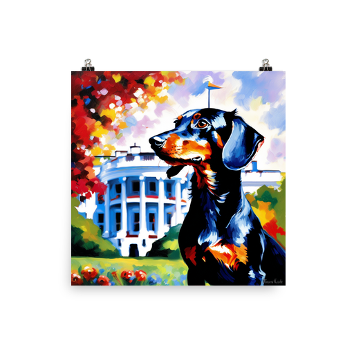 PugMug Custom Black Dachshund Poster