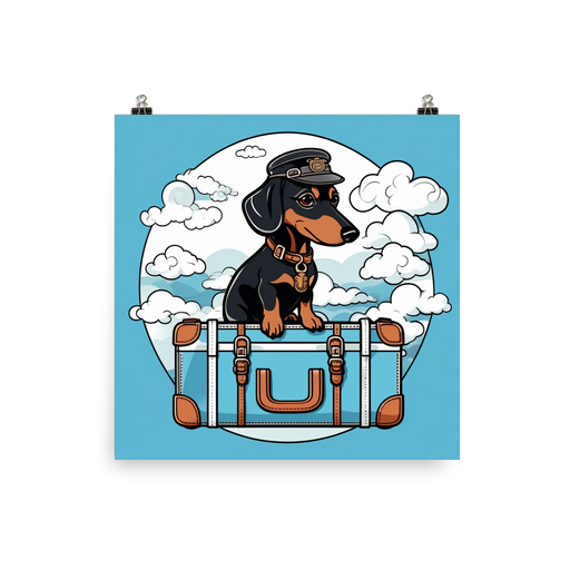 PugMug Custom Black Dachshund Poster