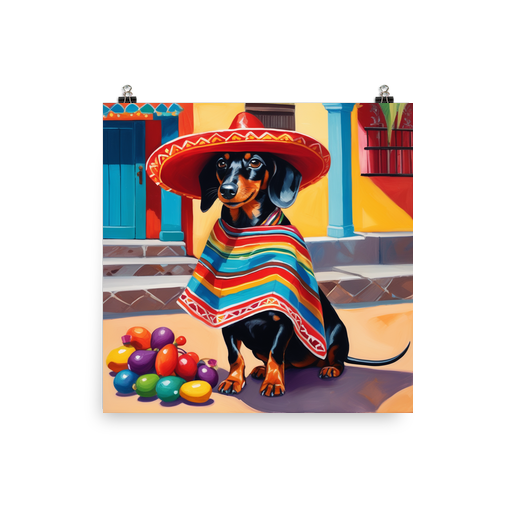 PugMug Custom Black Dachshund Poster