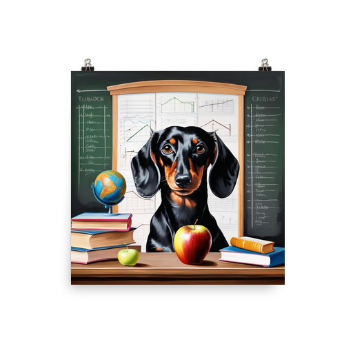 PugMug Custom Black Dachshund Poster