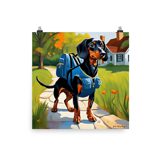 PugMug Custom Black Dachshund Poster