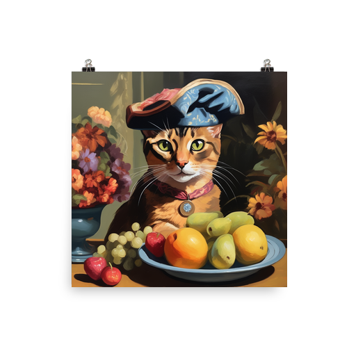 PugMug Custom Tabby Abyssinian Cat Poster