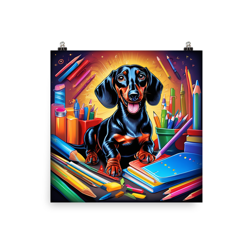 PugMug Custom Black Dachshund Poster